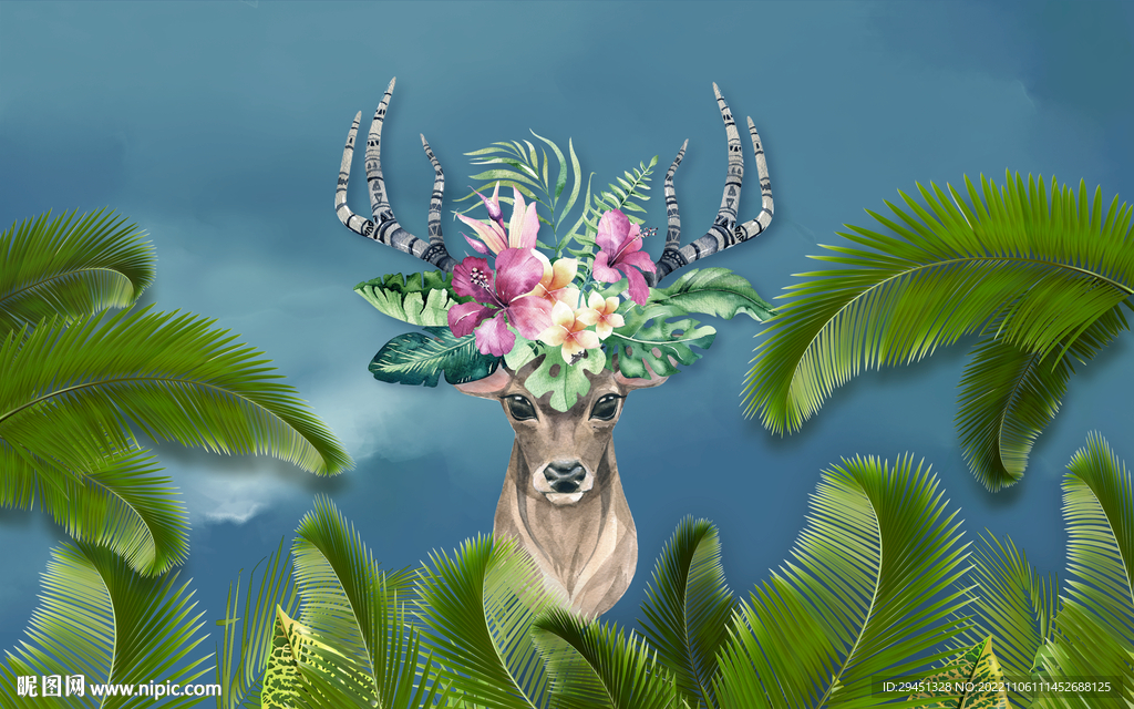 最新 欧式背景墙画 TIF分层