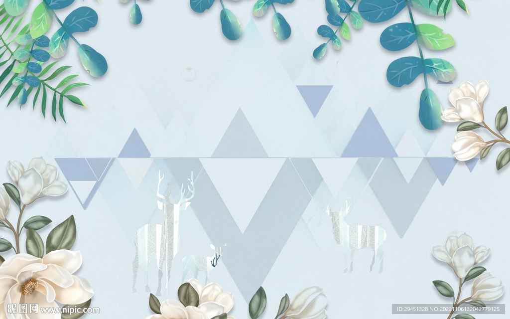 高清 欧式背景墙画 TIF分层