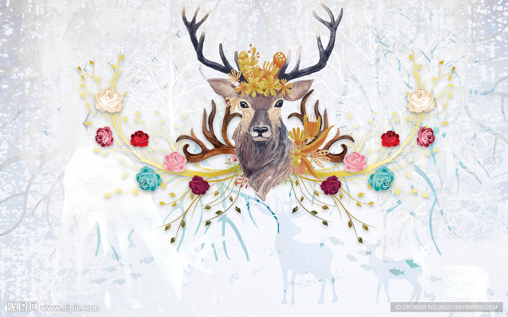 奢华 欧式装饰画 TIF分层 