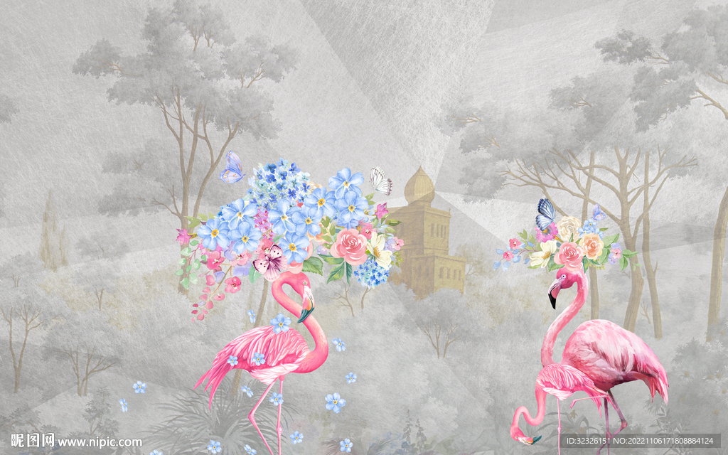 别墅 欧式新无框画 TIF分层