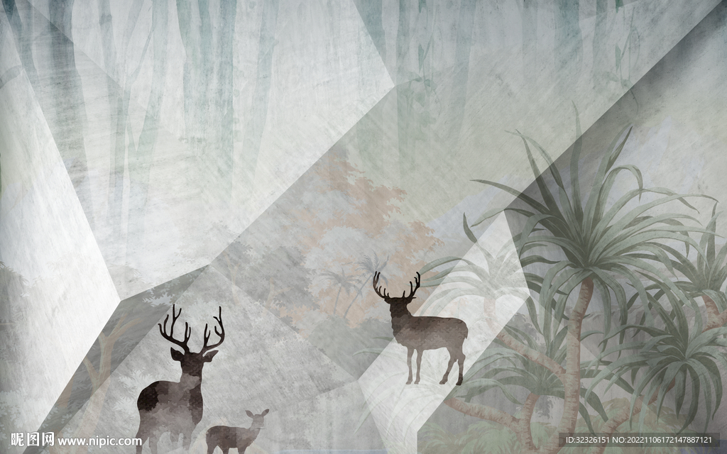 新款 欧式新无框画 TIF分层