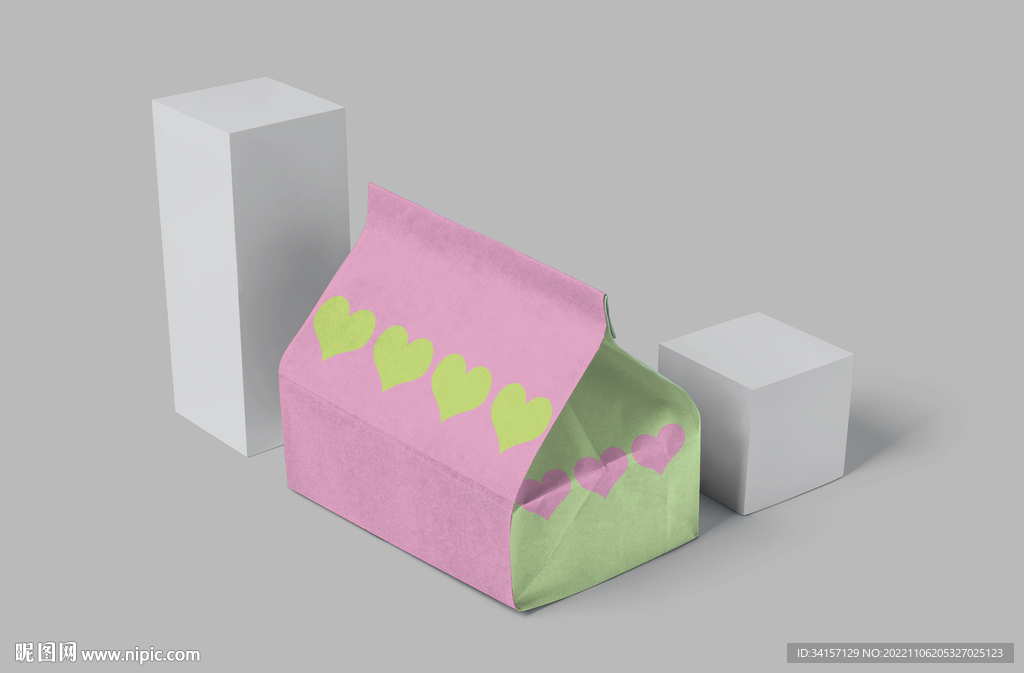节日纸质食品包装袋样机PSD