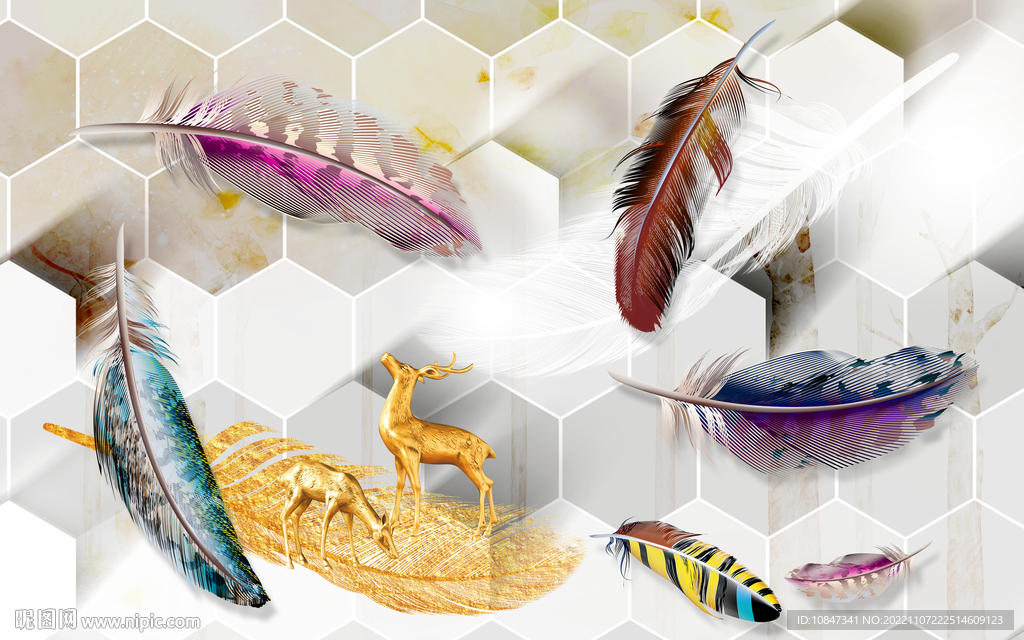 高档 奢华新装饰画 TIF分层