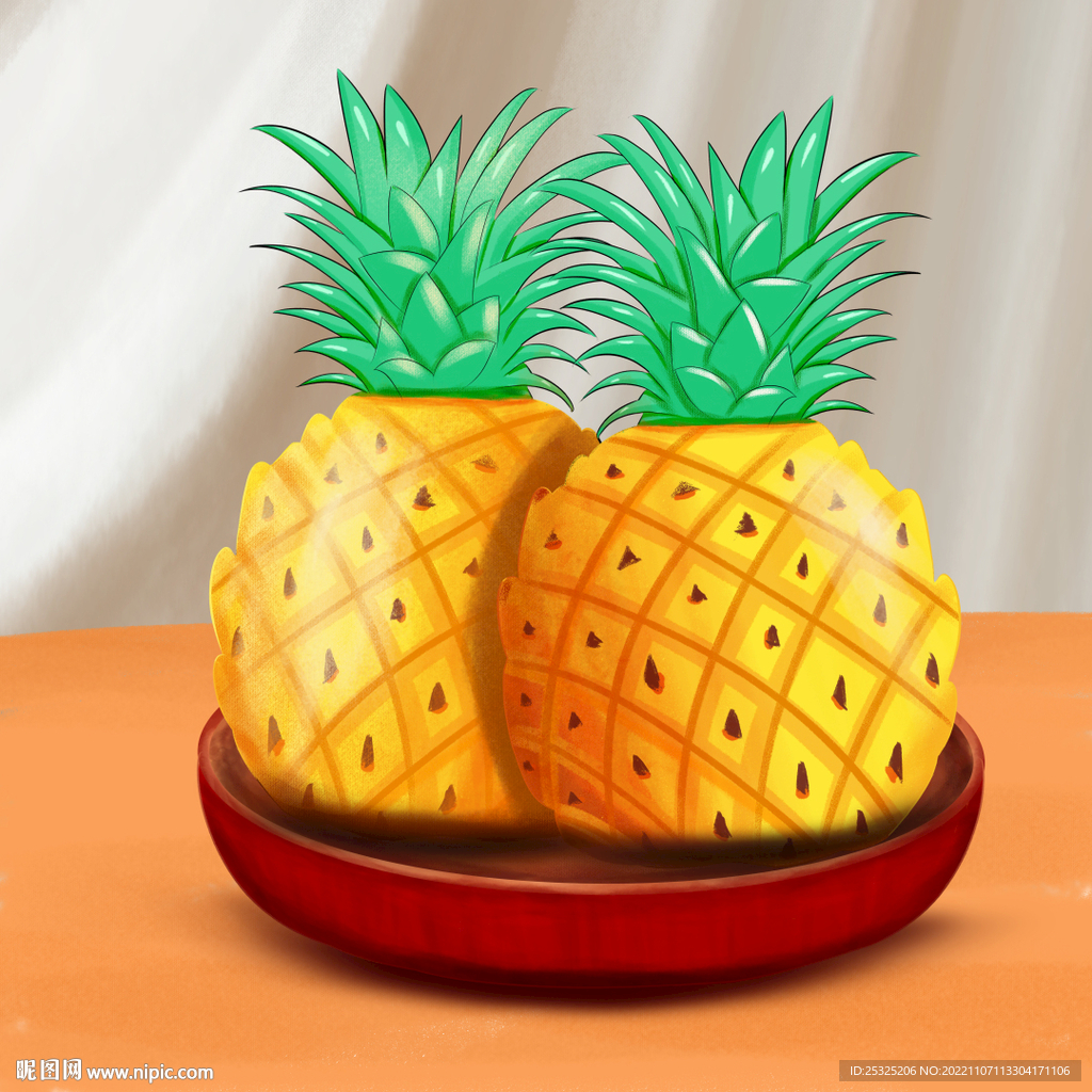 菠萝手绘