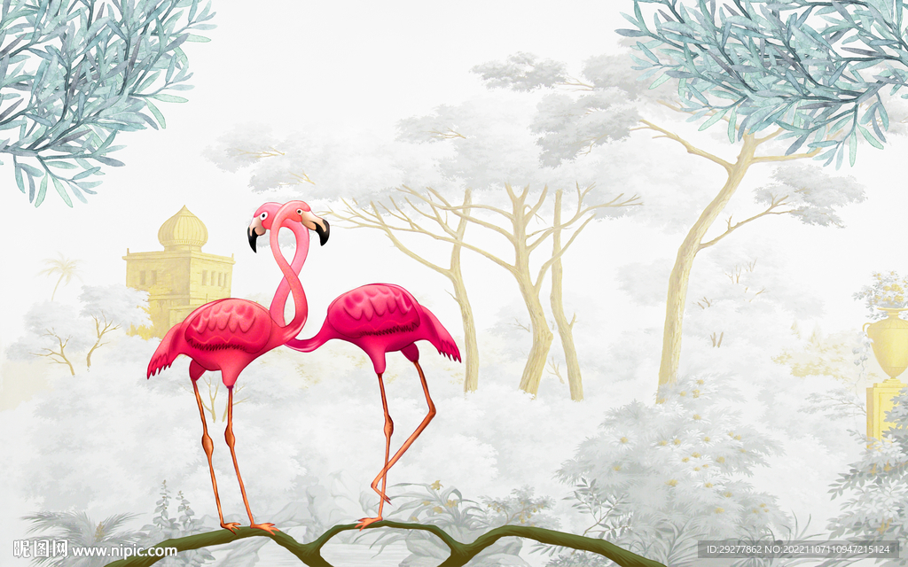 最新 电视背景墙画 TIF分层