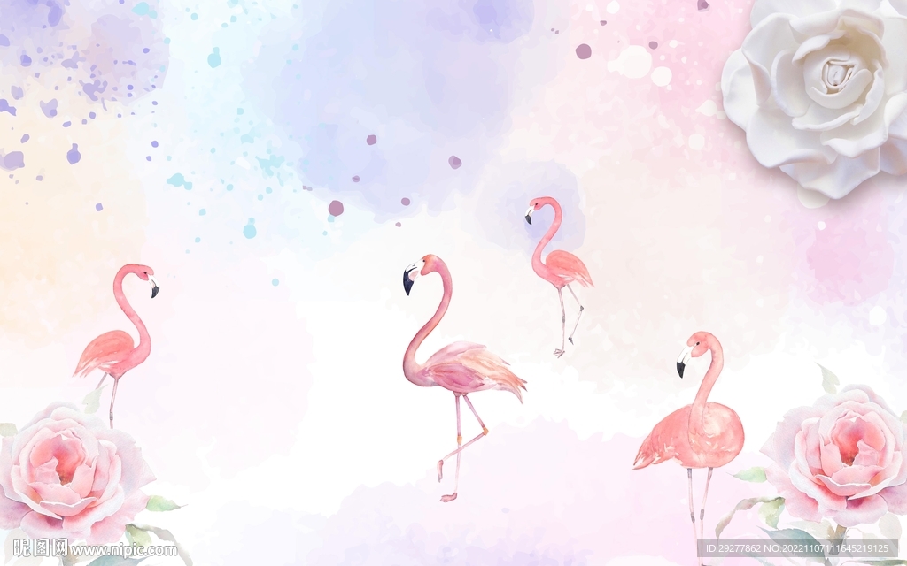 欧式 电视背景墙画 TIF分层