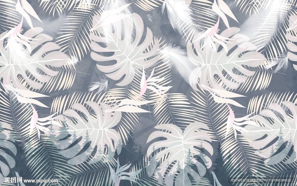 高清 新欧式无框画 TIF分层