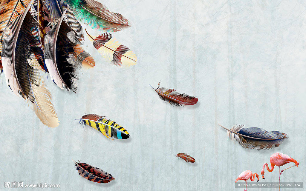 爆款 北欧新无框画 tif分层