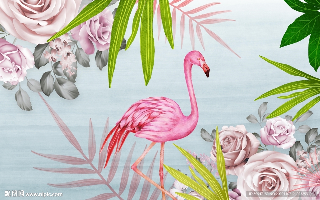 别墅 高清欧式墙画 TIF分层