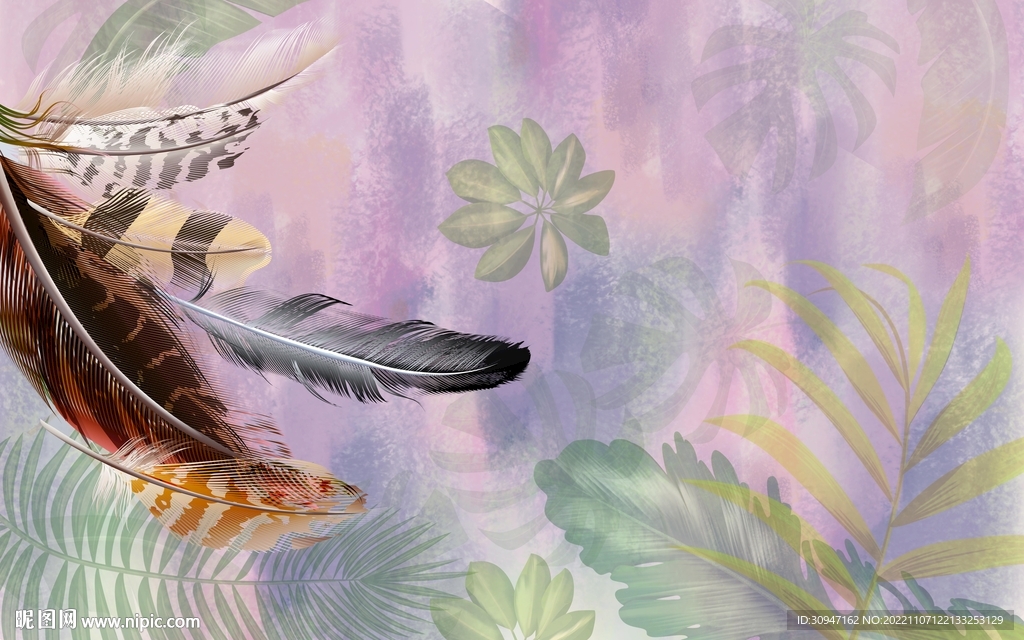 爆款 高清欧式墙画 TIF分层