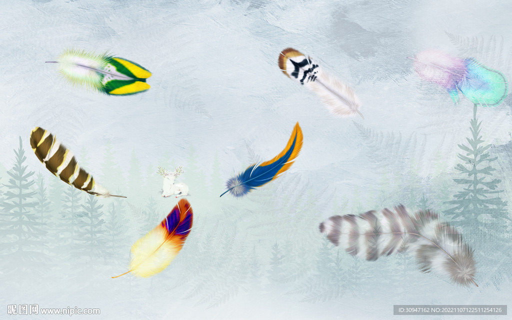 人气 高清欧式墙画 TIF分层