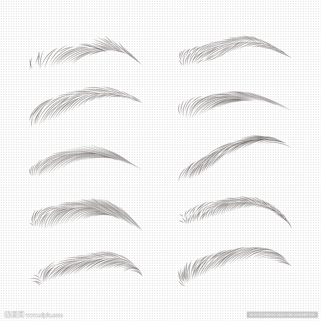 眉毛手绘PSD分层素材