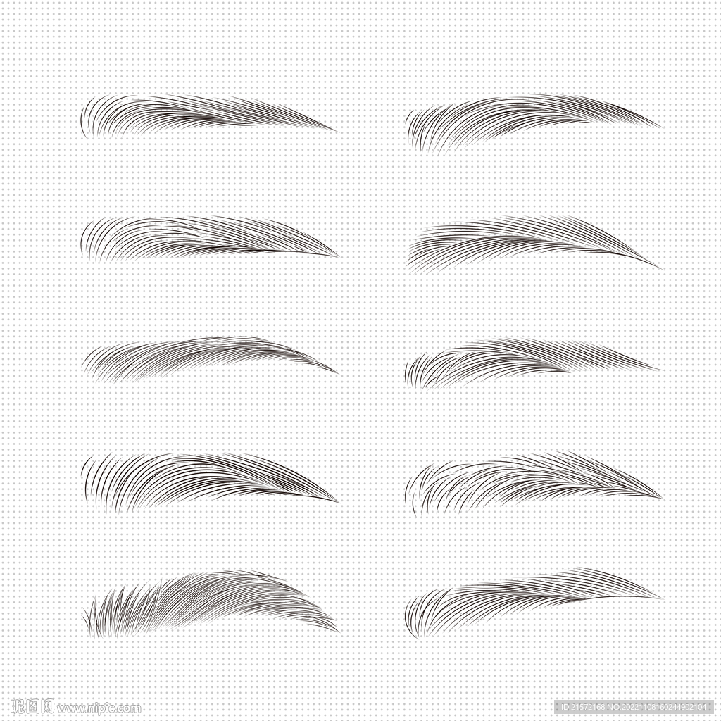 眉毛手绘PSD分层素材