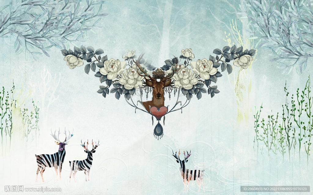 客厅 欧式新背景墙 tif分层