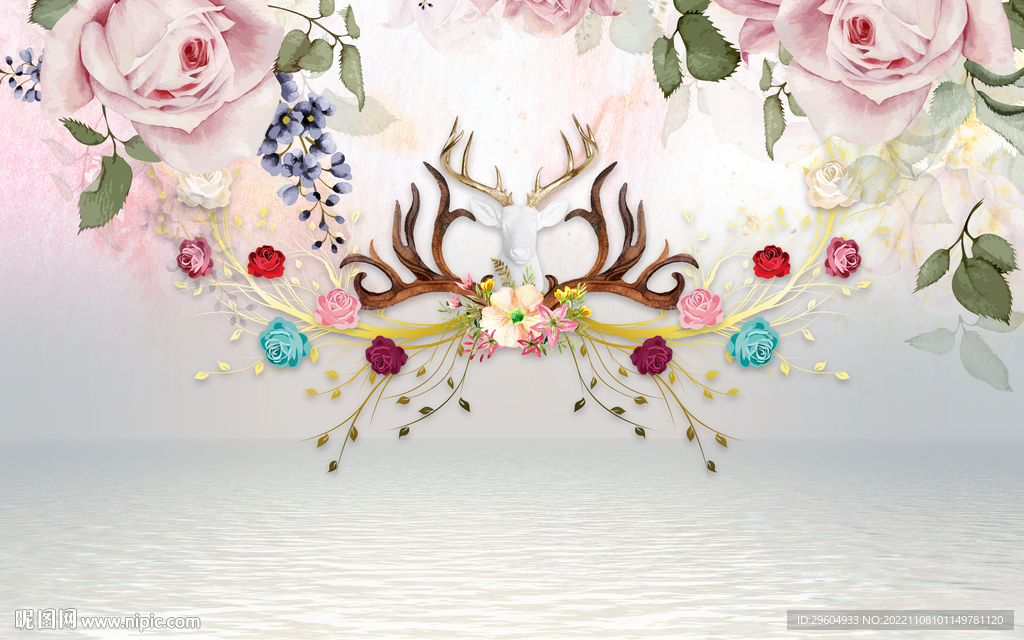 高档 欧式新背景墙 tif分层