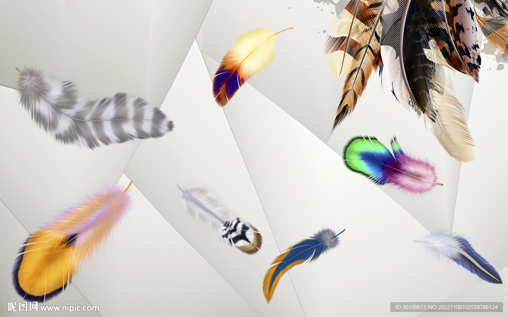 别墅 北欧背景墙画 TIF分层