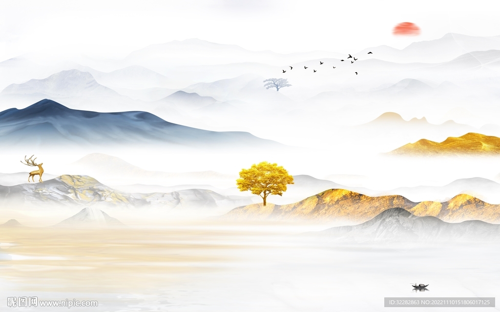 电视 新风景山水画 tIF分层