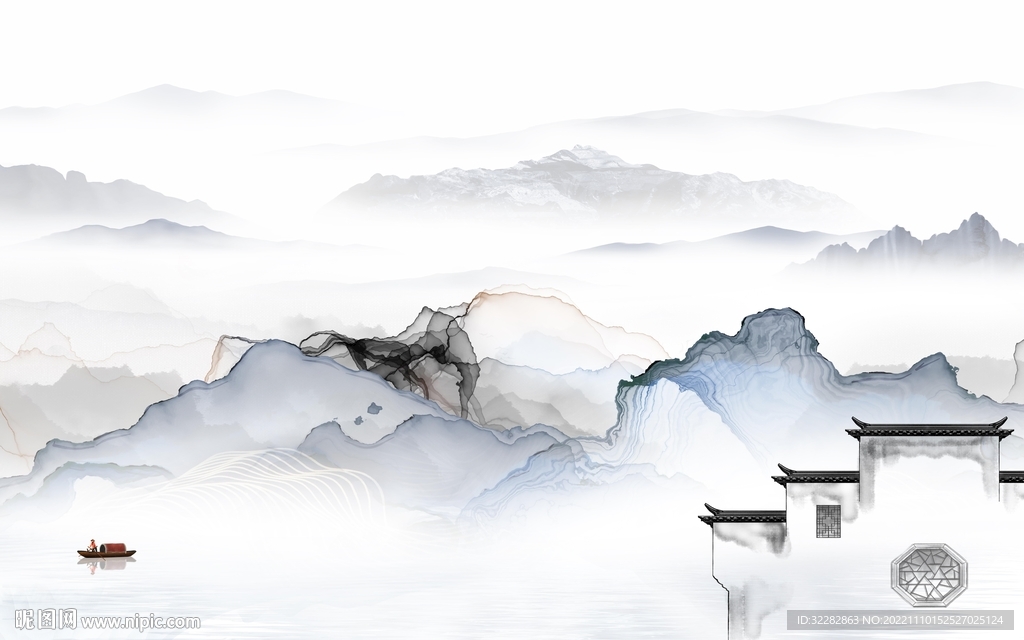 高清 新风景山水画 tIF分层