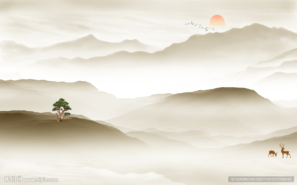 人气 新风景山水画 tIF分层