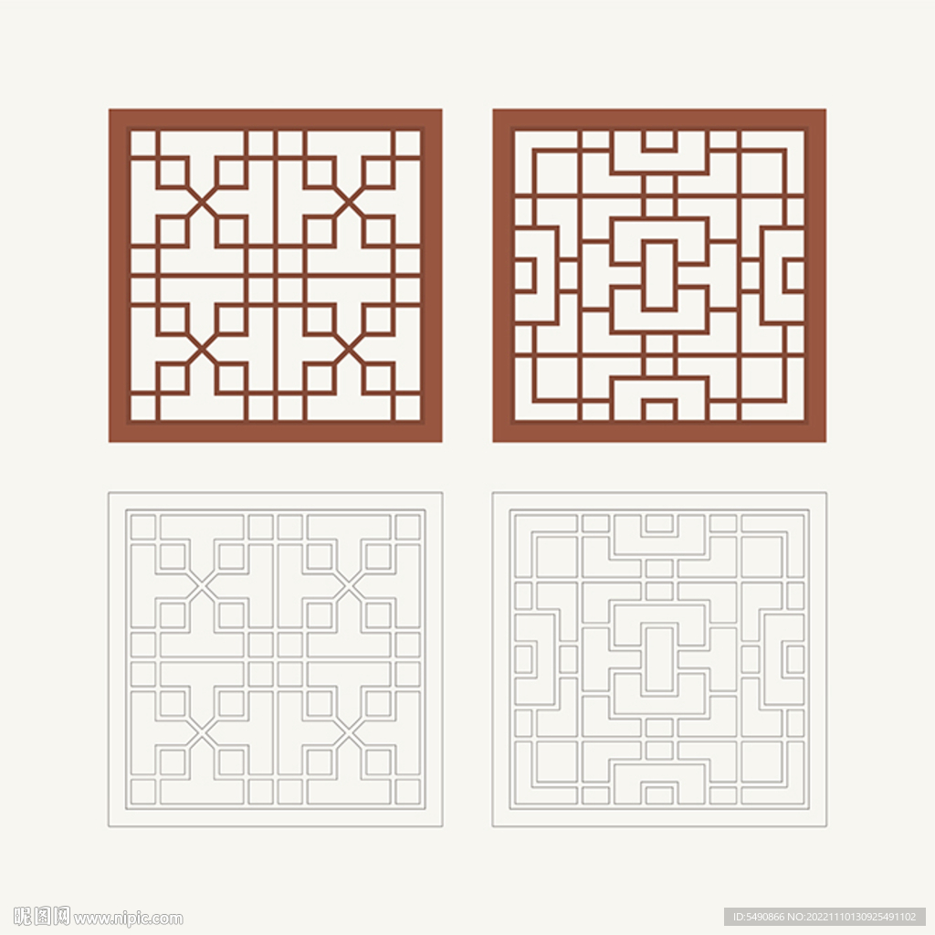 正方形窗花格 花窗