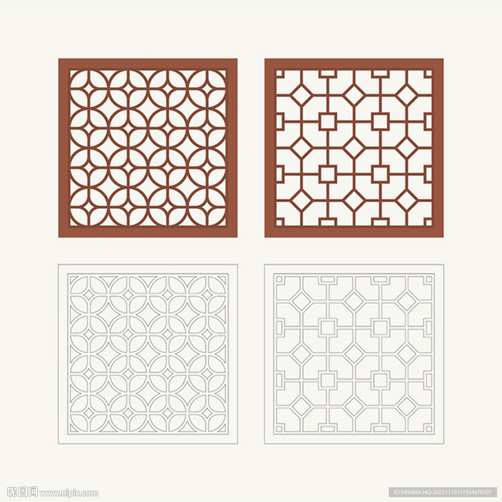正方形窗花格 花窗