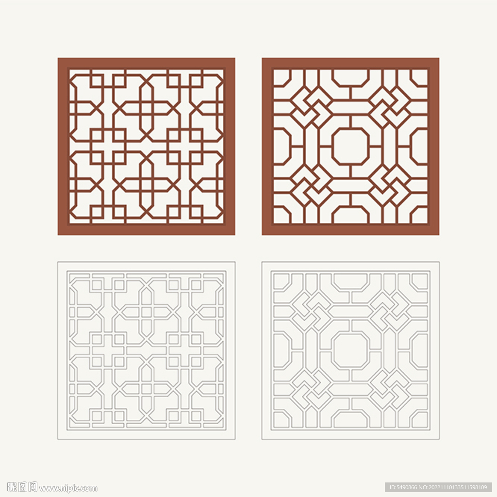 正方形窗花格 花窗