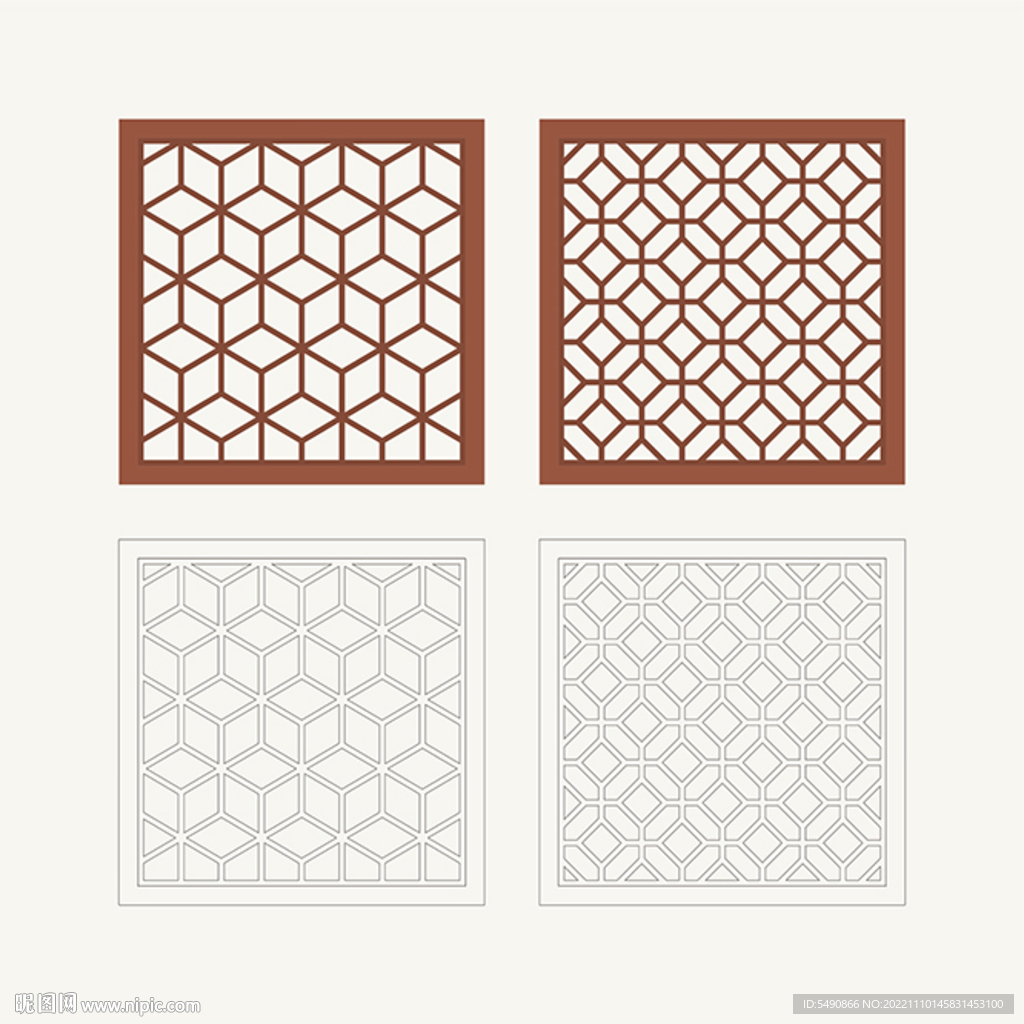 正方形窗花格 花窗