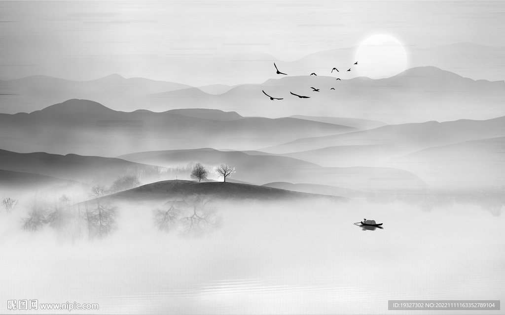 中国风意境山水新画