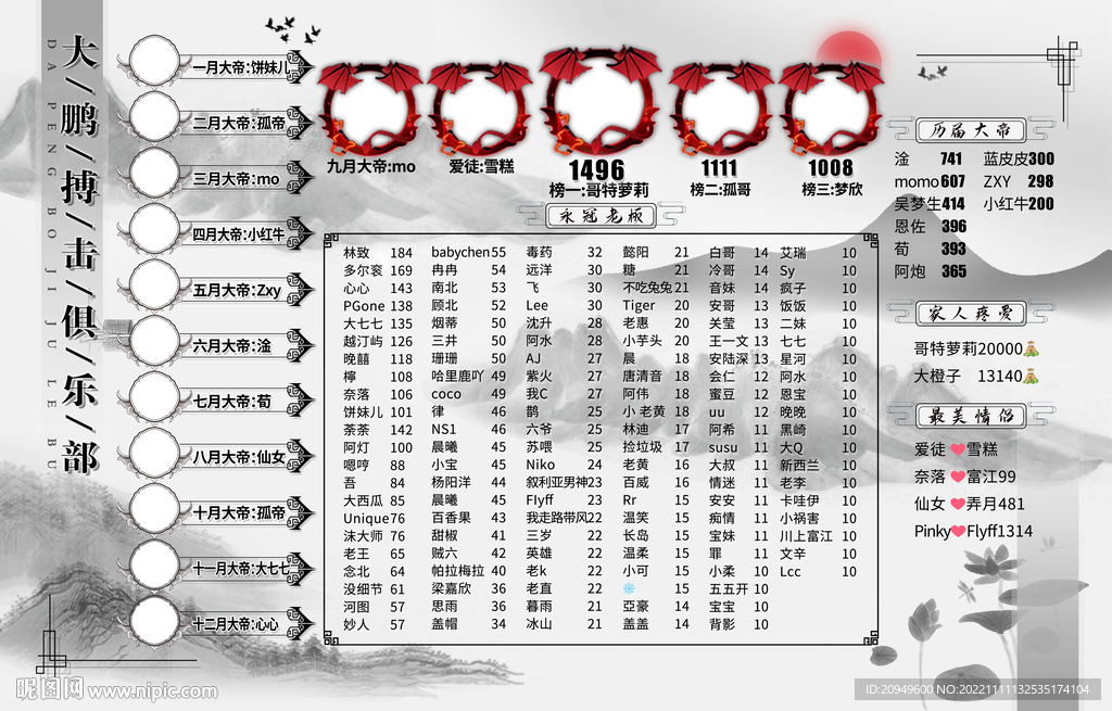 古风搏击背景图