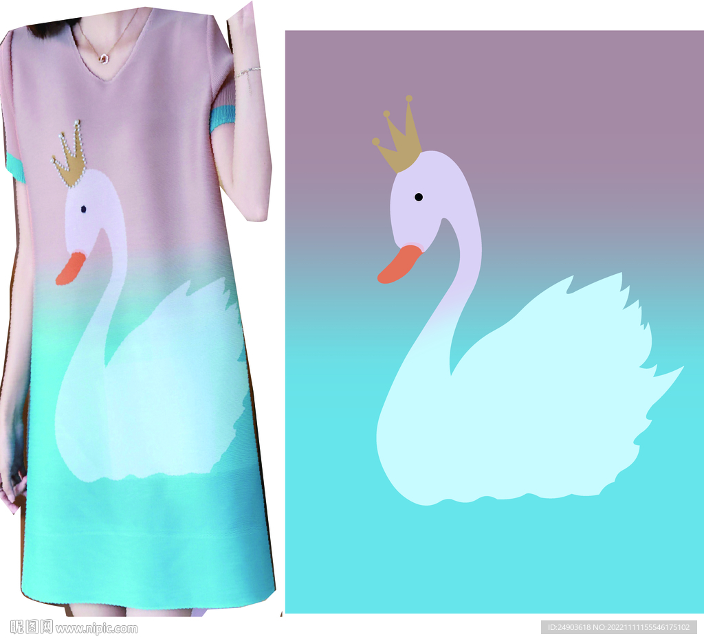 大牌动物女装裙