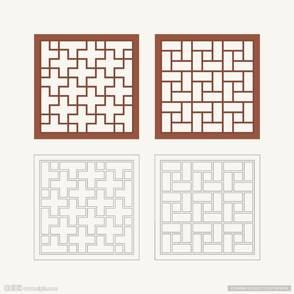 正方形窗花格 花窗
