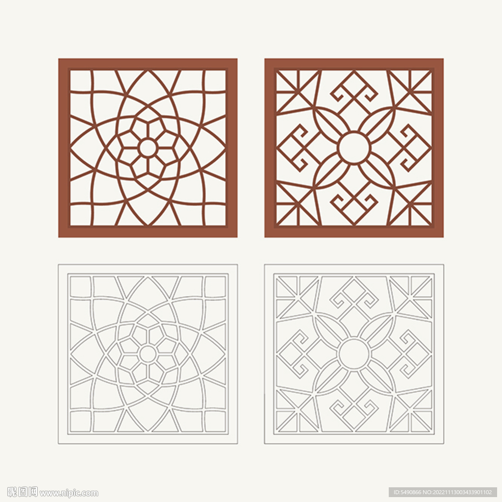 正方形窗花格 花窗