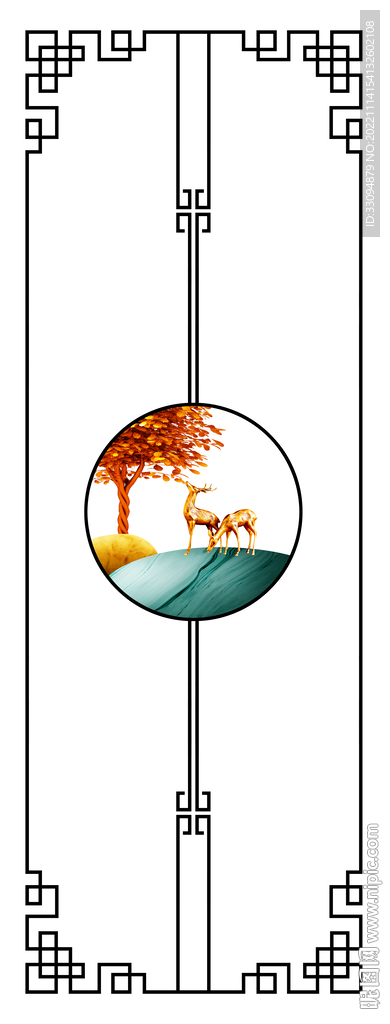 高清分层透明底平开门打印图