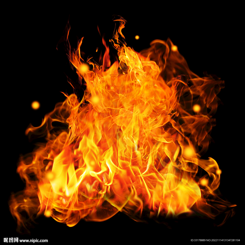 红色火焰火苗火花免抠元素