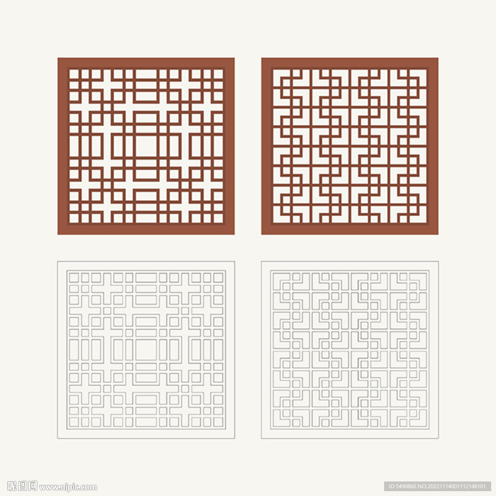 正方形窗花格 花窗
