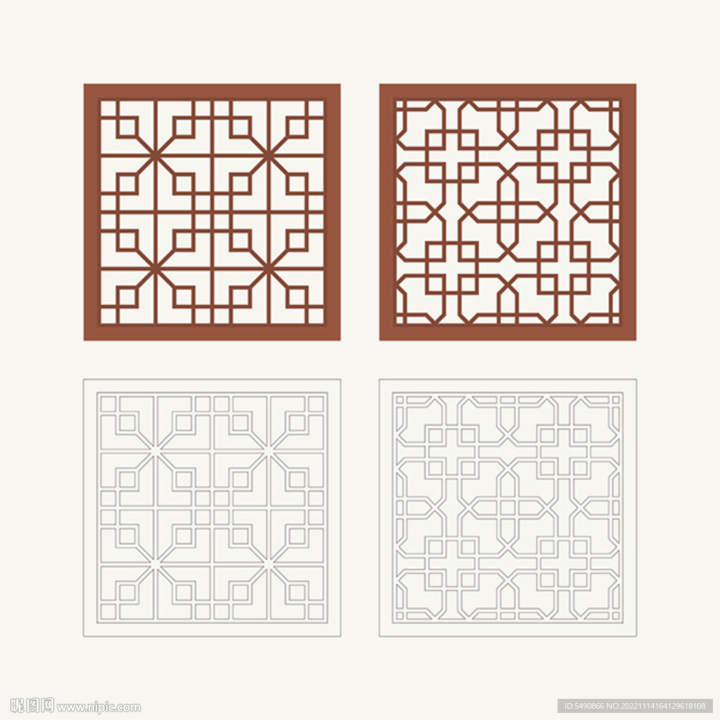 正方形窗花格 花窗