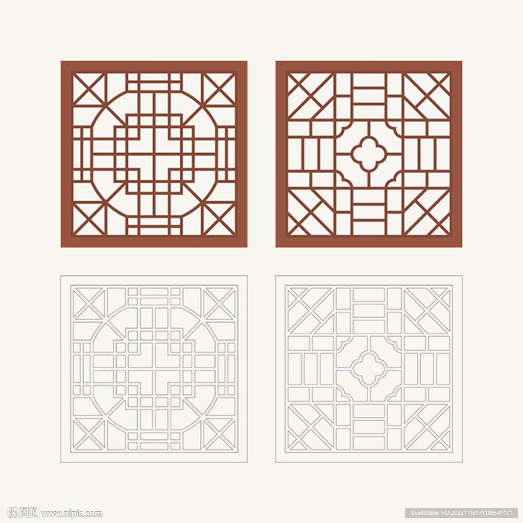 正方形窗花格 花窗
