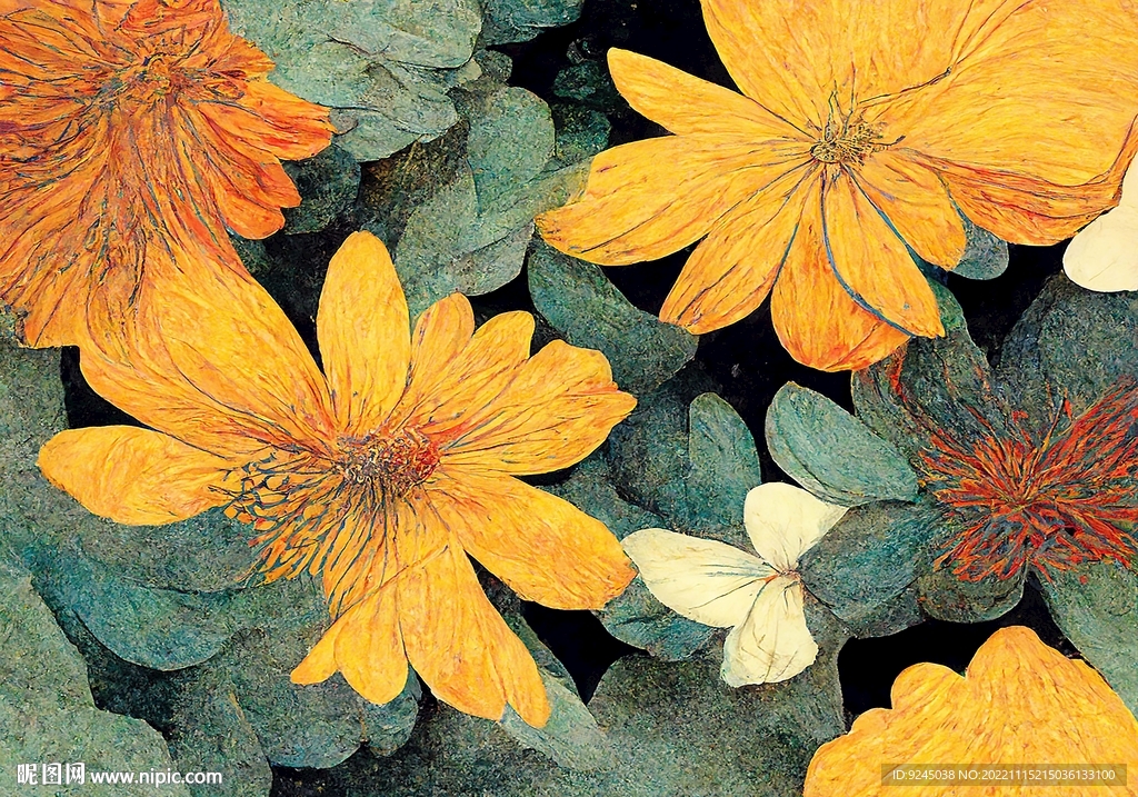 现代轻奢侘寂风复古花卉地毯