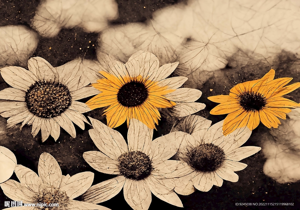 现代轻奢侘寂风复古花卉地毯