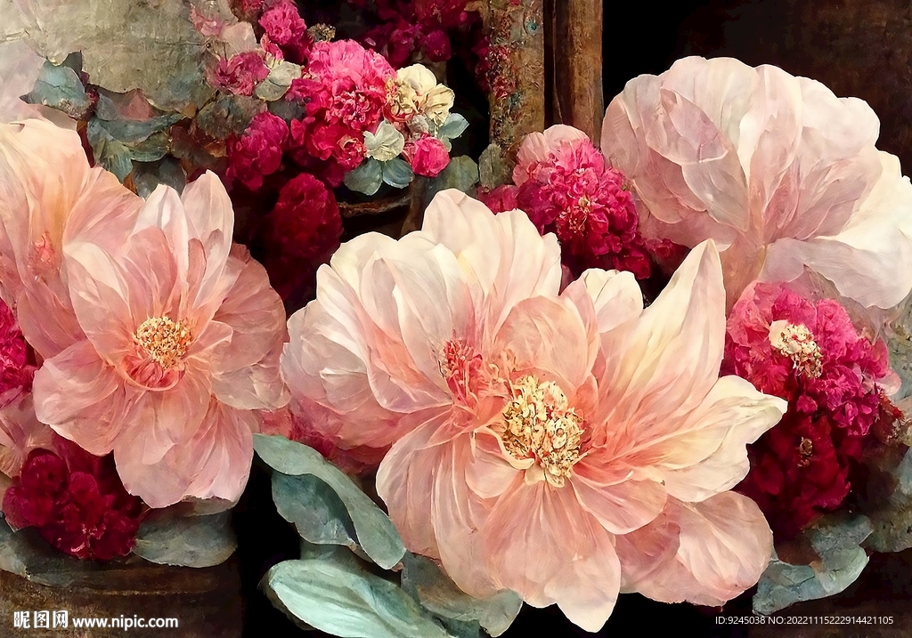 轻奢田园风美式复古花纹地毯地垫