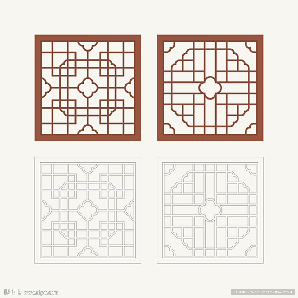 正方形窗花格 花窗