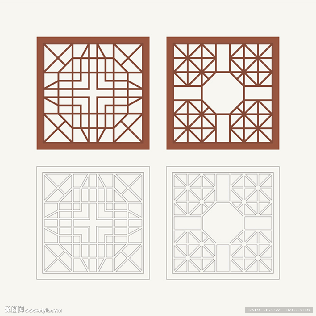 正方形窗花格 花窗