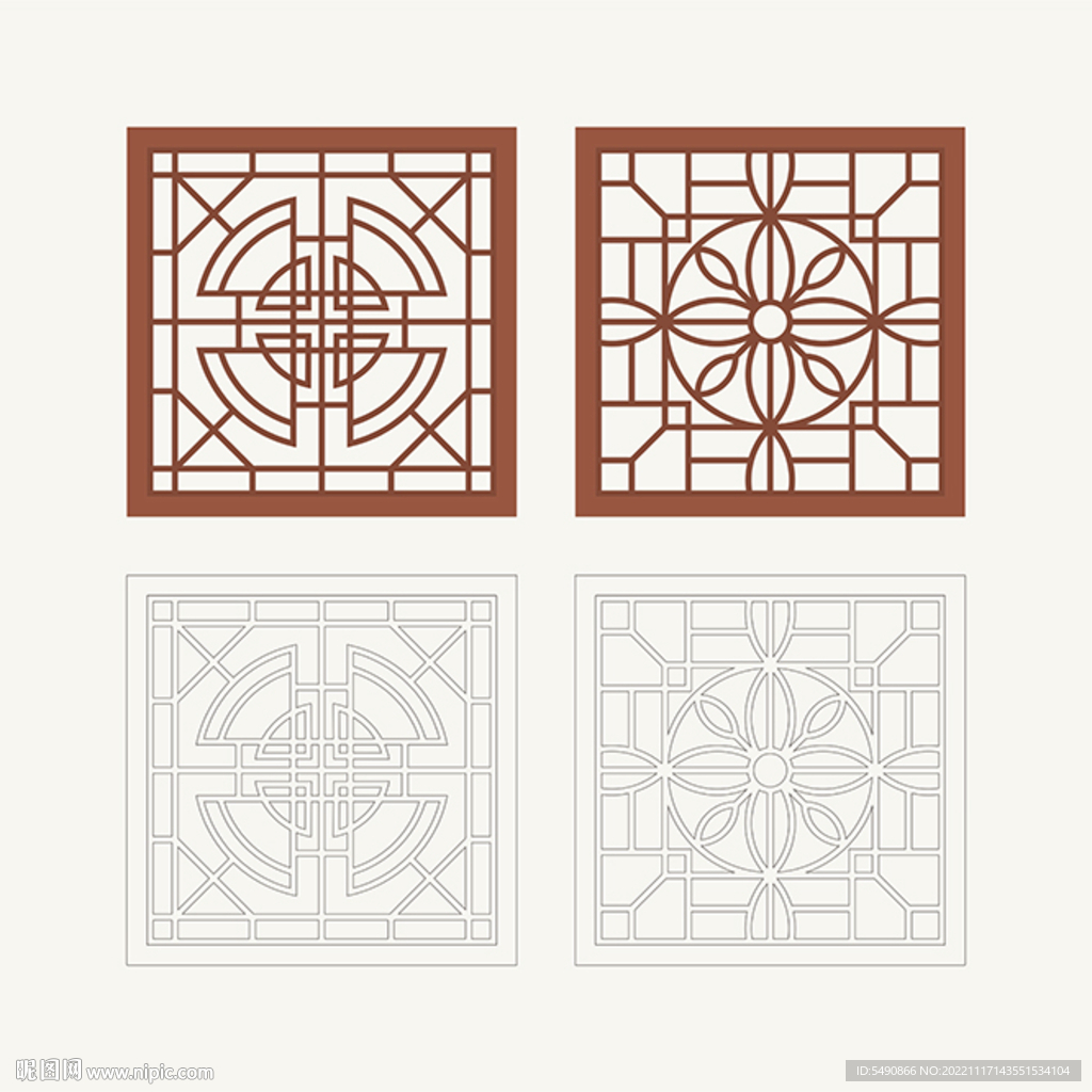 正方形窗花格 花窗