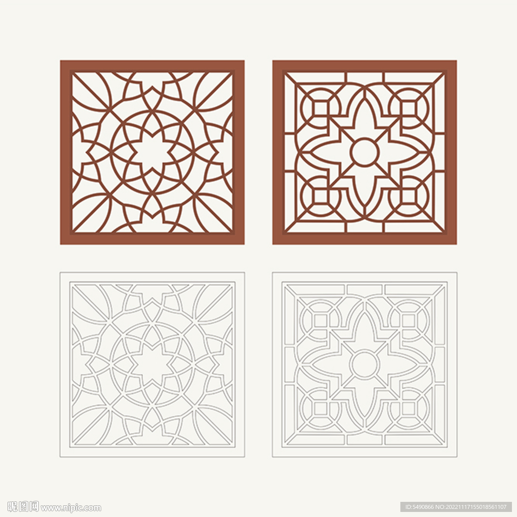 正方形窗花格 花窗