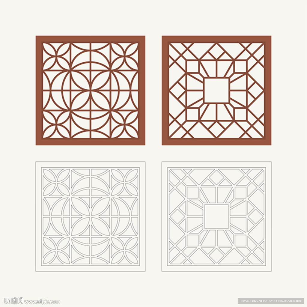 正方形窗花格 花窗