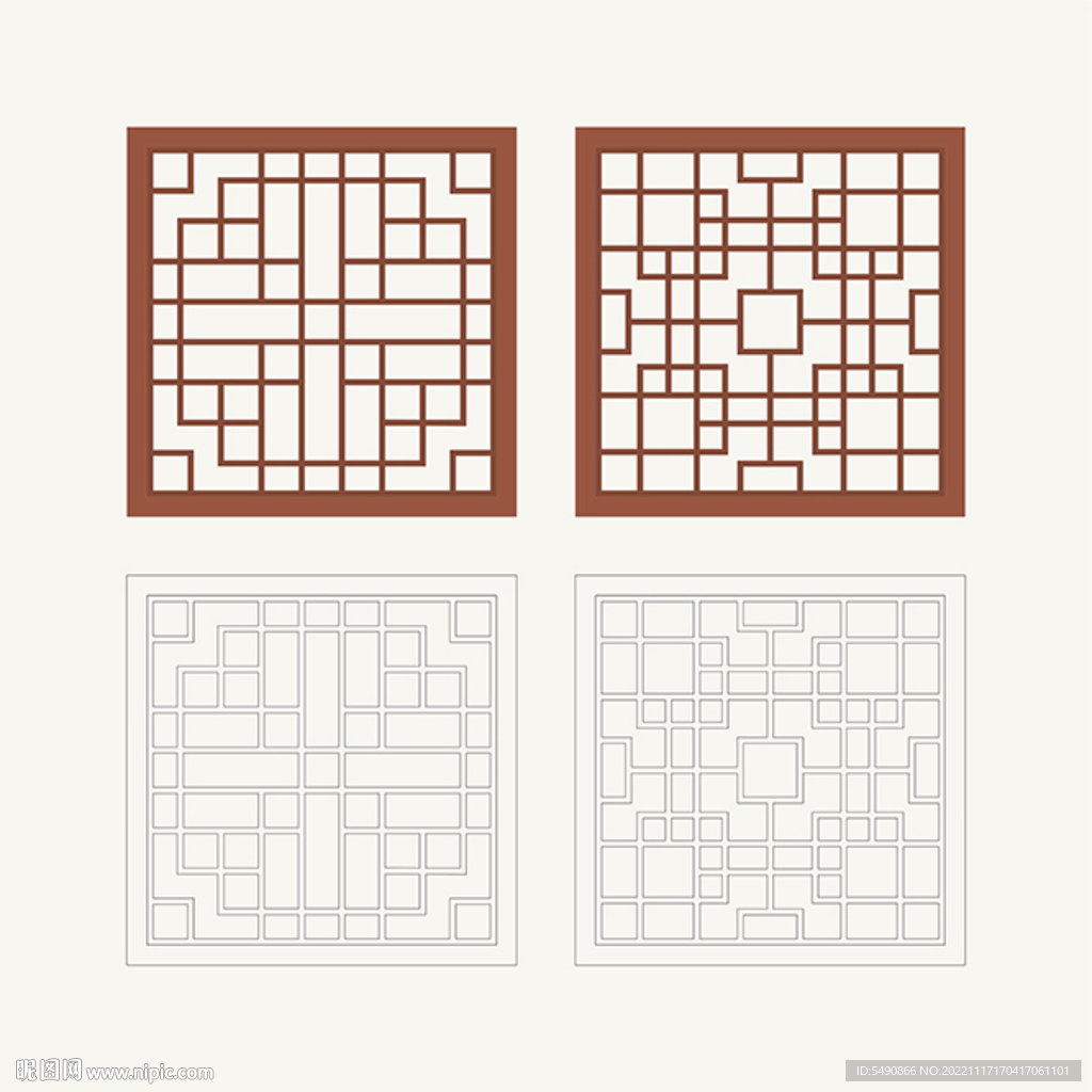 正方形窗花格 花窗