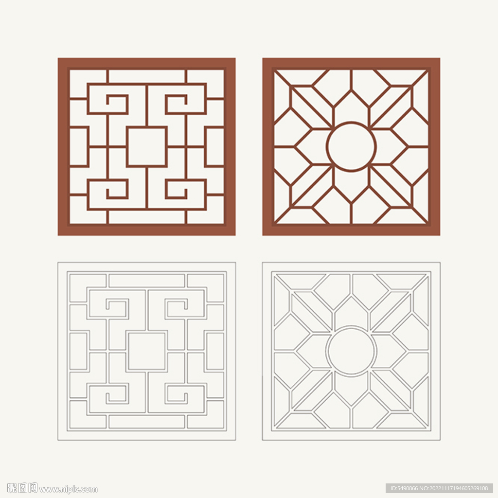 正方形窗花格 花窗