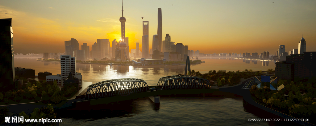 上海外滩陆家嘴高清魔都