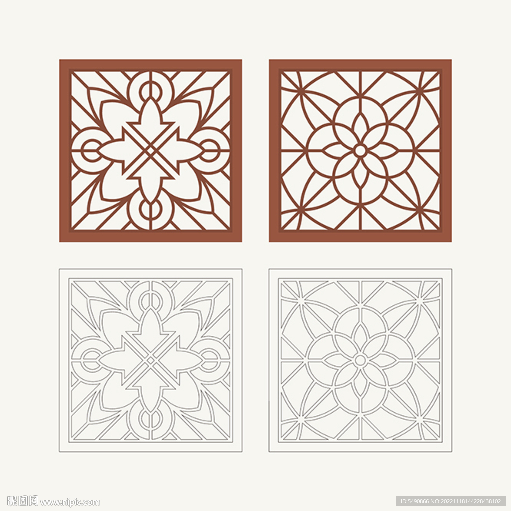 正方形窗花格 花窗