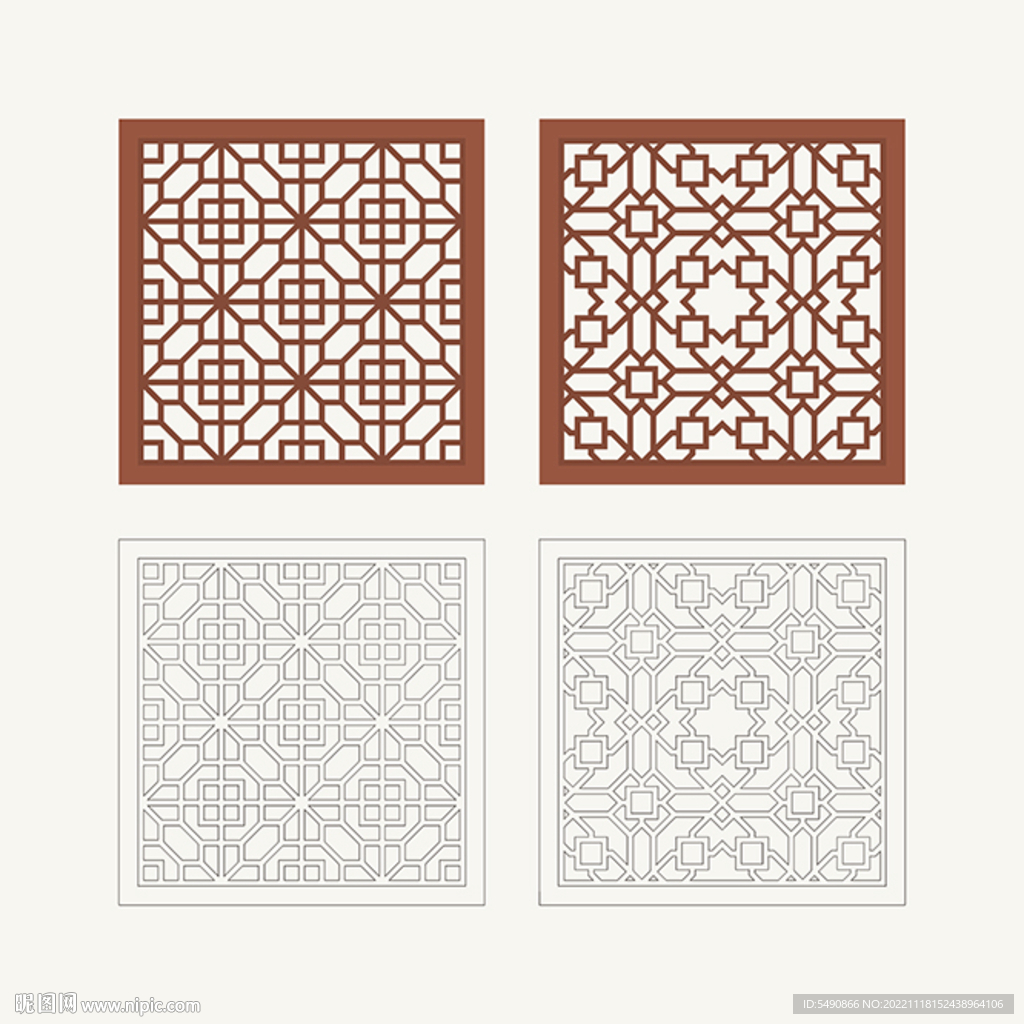 正方形窗花格 花窗